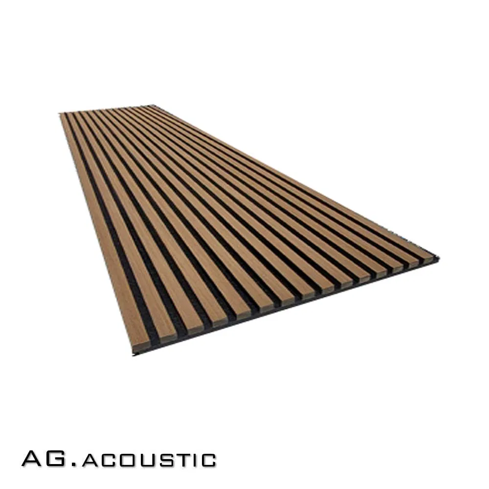 AG. Acoustic Natural Veneer Wooden Timber Acoustic Pet MDF Slat Board Polyester Felt Office