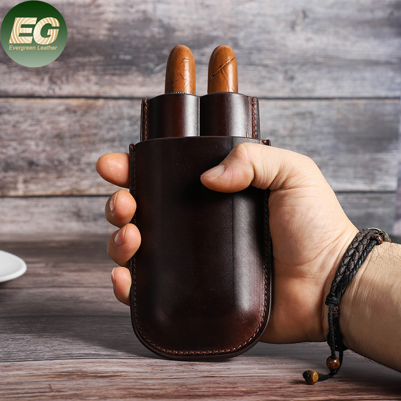 Ga171 Wholesale Pocket Humidor Goyard Leather Cigar Tube Cases Designer Travel Smoke Custom Portable Cigar Case