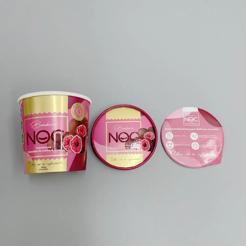 Custom Printed Ice Cream Paper Container with Lid