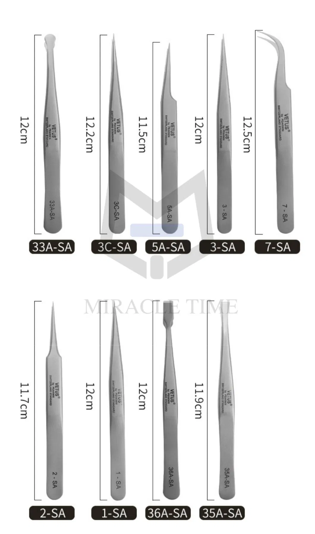 Mt Lashes Wholesale Stainless Steel High Precision Eyebrow Eyelashes Tweezer