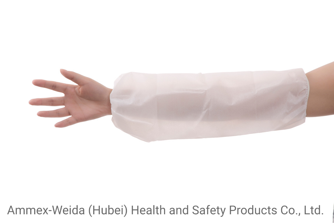 Custom Disposable Nonwoven Oversleeves Kitchen Oil-Proof Elasticated PP Oversleeves