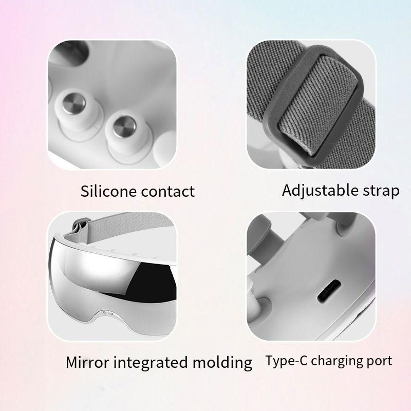 Hot Compress DOT Matrix Eye Massager Ai Voice Visualization Bluetooth Eye Massager