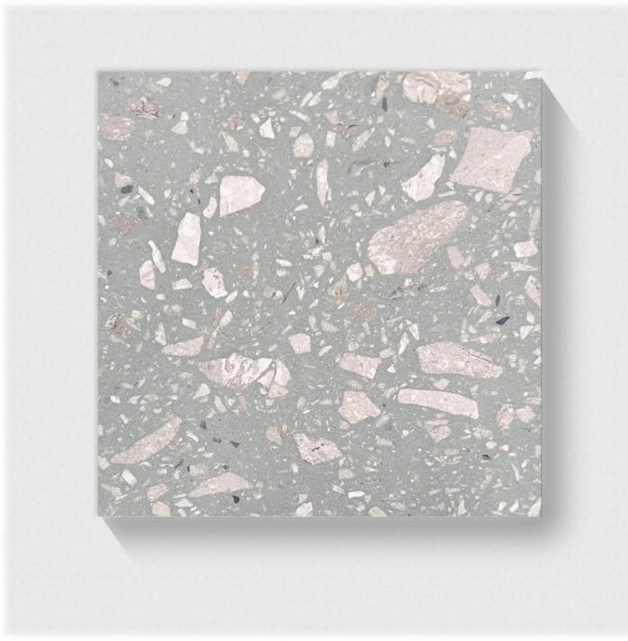Light Luxury Grey Artificial Stone Terrazzo Tiles for Floor Tile/Washstand Tile/Wall Tile
