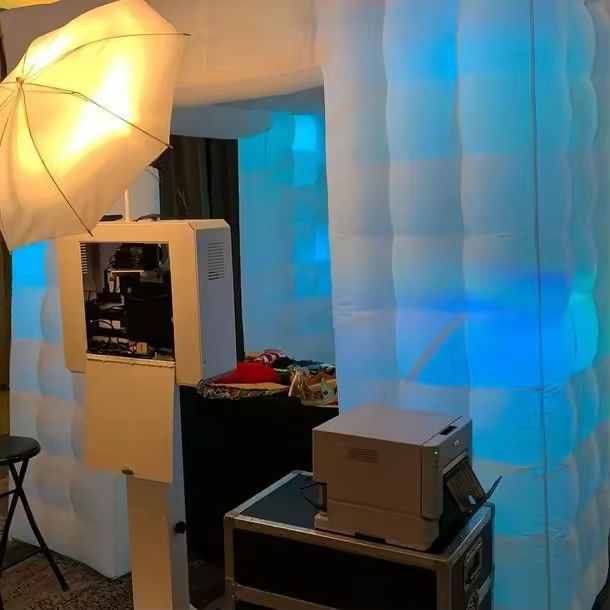 Wholesale Inflatable LED Photo Booth Colorful Party Decoration LED Lighting House