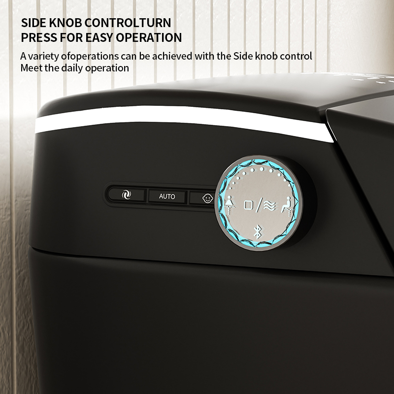 Modern Bathroom Smart Toilet Black Ceramic Automatic Flush Electronic Sensor Bidet Wc Intelligent Toilet