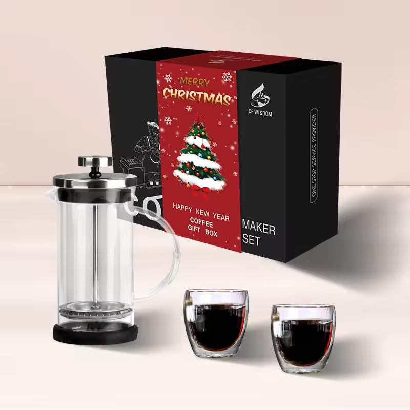 Coolored Borosilicate Glass French Press Coffee Plunger