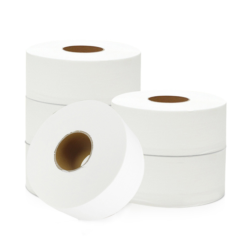 Commercial Toilet Paper Jumbo Toilet Paper Roll 3-Ply, White, 100% Virgin Wood Pulp, Bathroom Tissue