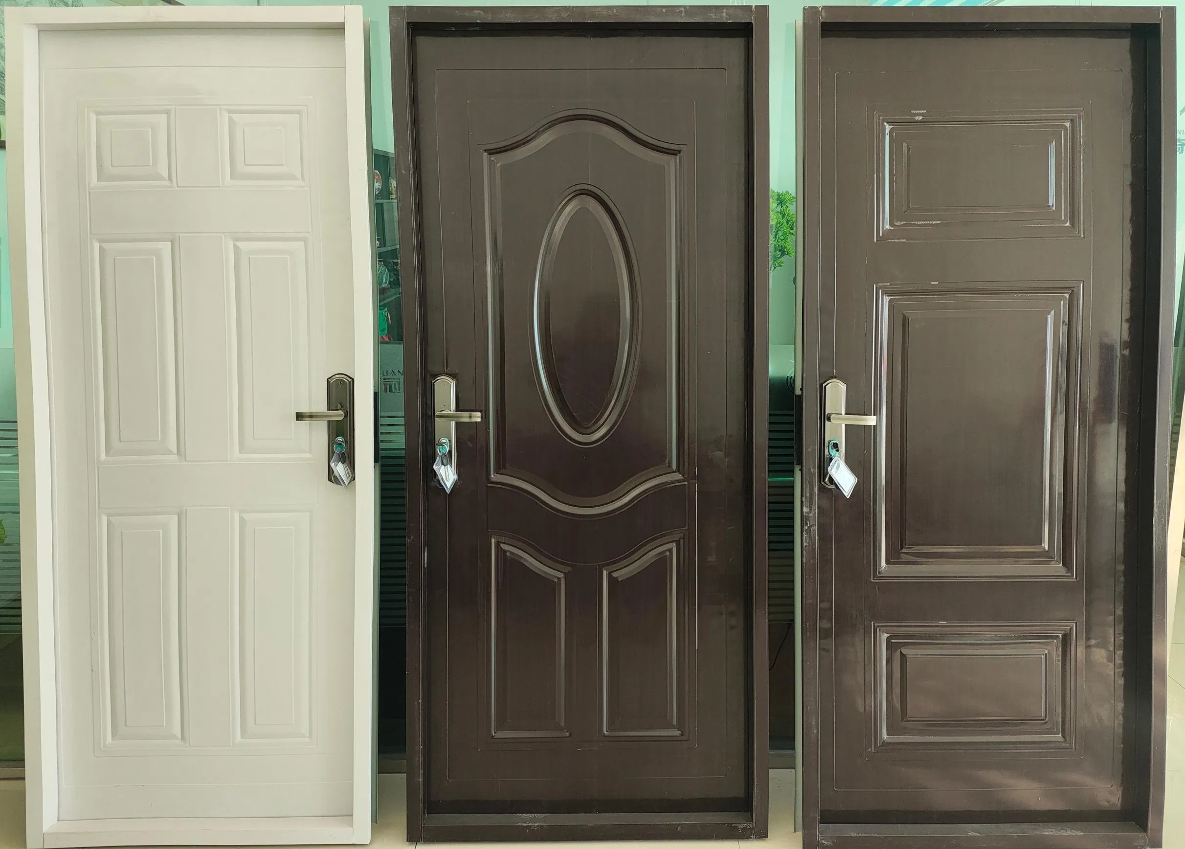 American Panel Square Single Steel Security Door Israel Door with Modern Design