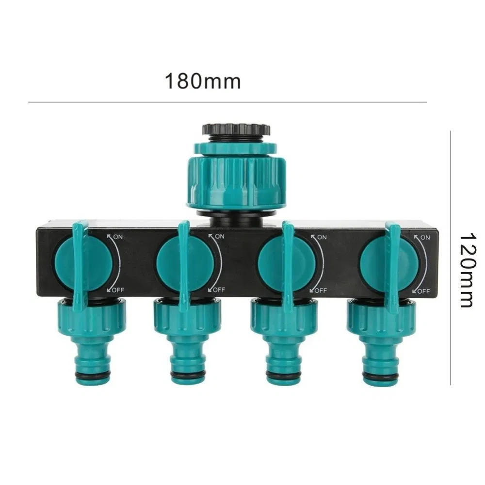 Hose Splitter 4-Way Garden Water Tap Converter Connector Pipe Adapter Irrigation Wyz19510