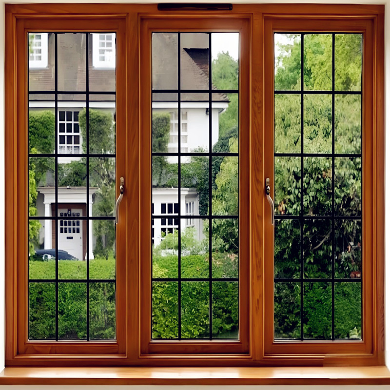 Standard Customzied Grills Design Aluminum Solid Wood Window and Door