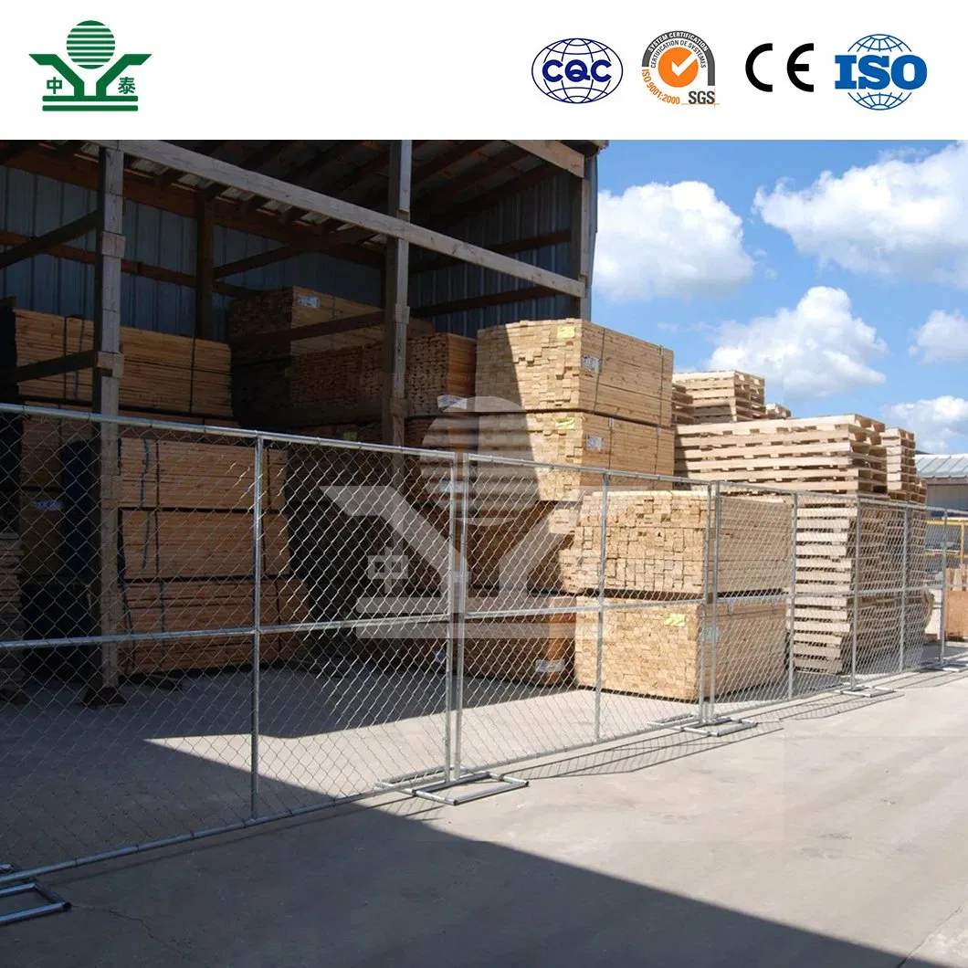 Zhongtai Round-Top Temporary Fence Panel 6 Inch X 8 Inch Dimensions Chain Link Temporary Farm Fence China Manufacturing Standard Temporary Fence as 4687