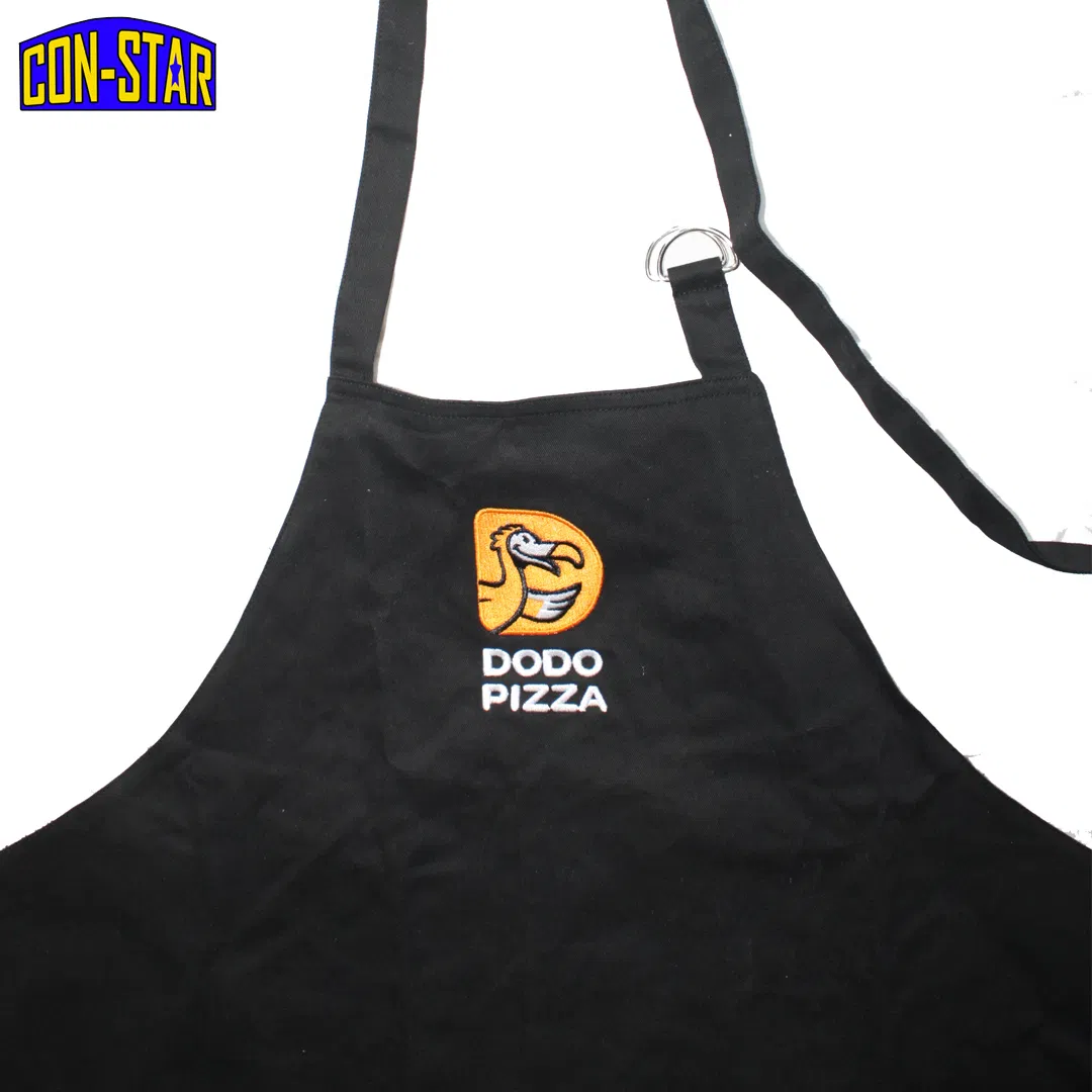 OEM Cotton Apron with Customised Embroidery Logo Factory