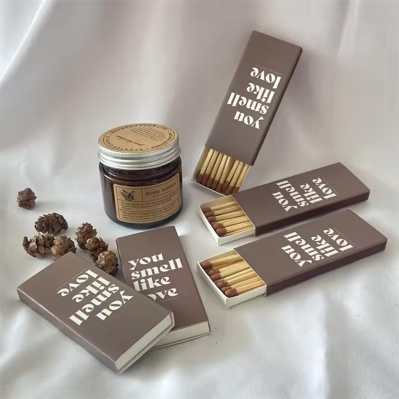 Scented Candle Special Match 75mm Long Wooden Stick Candle Match Wholesale Light Luxury High-End Festival Box Match