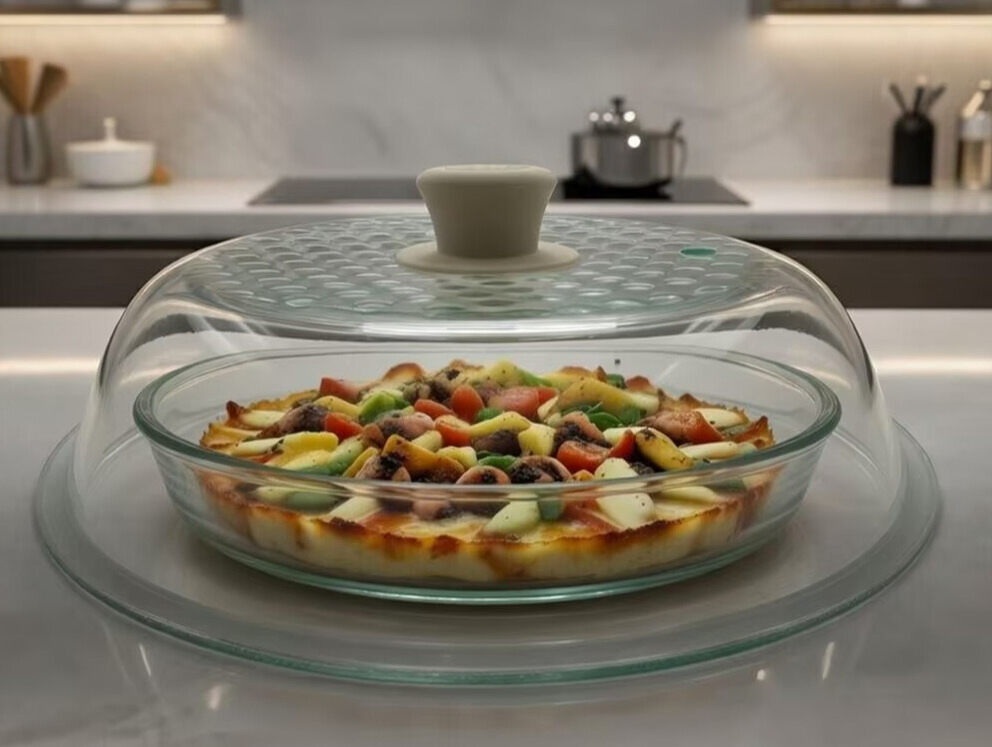Microwave Kitchenware Splatter Glass Lid to to Keep Food Clean and Tidy