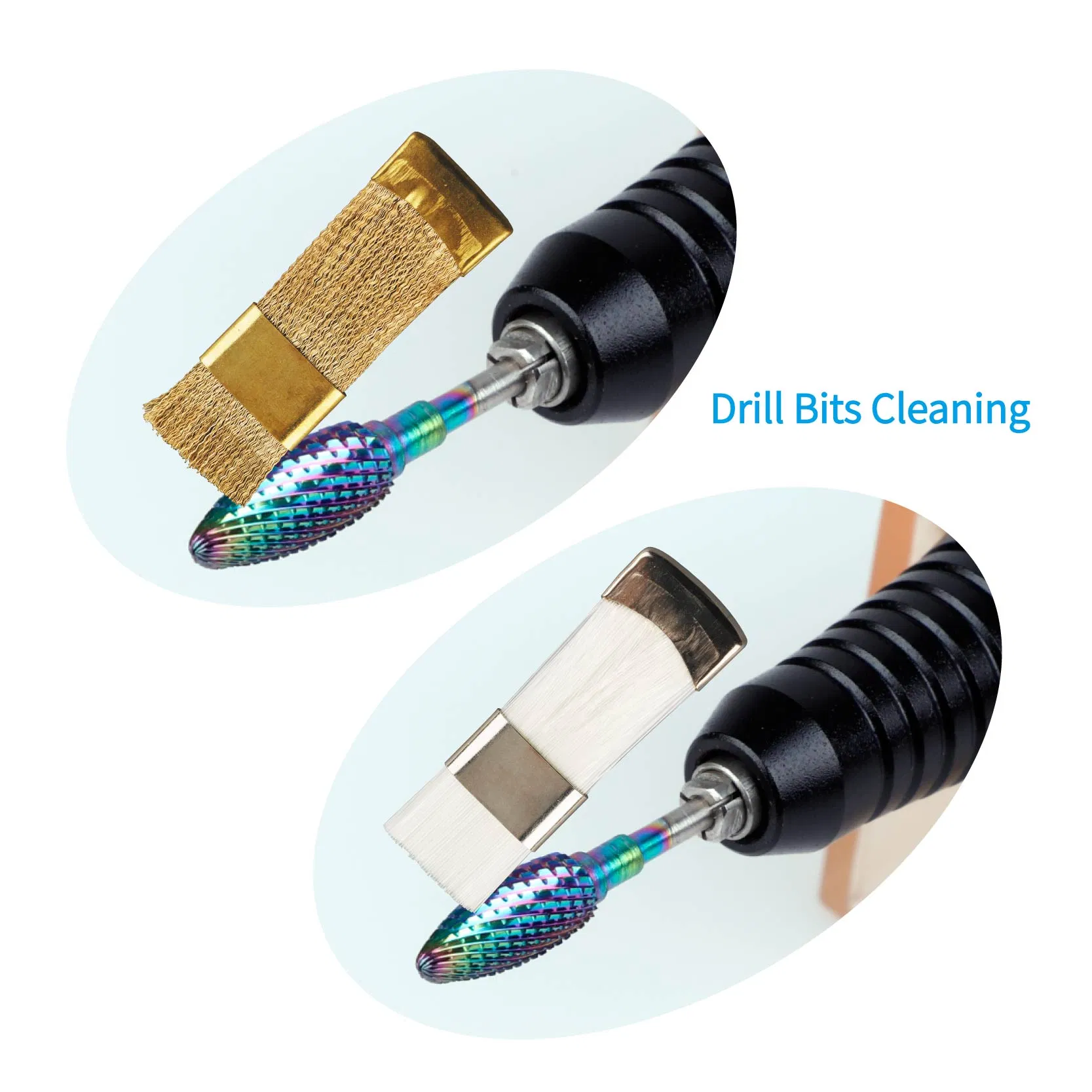 Nylon Steel Wire Nail Drill Bits Cleaning Square Brush