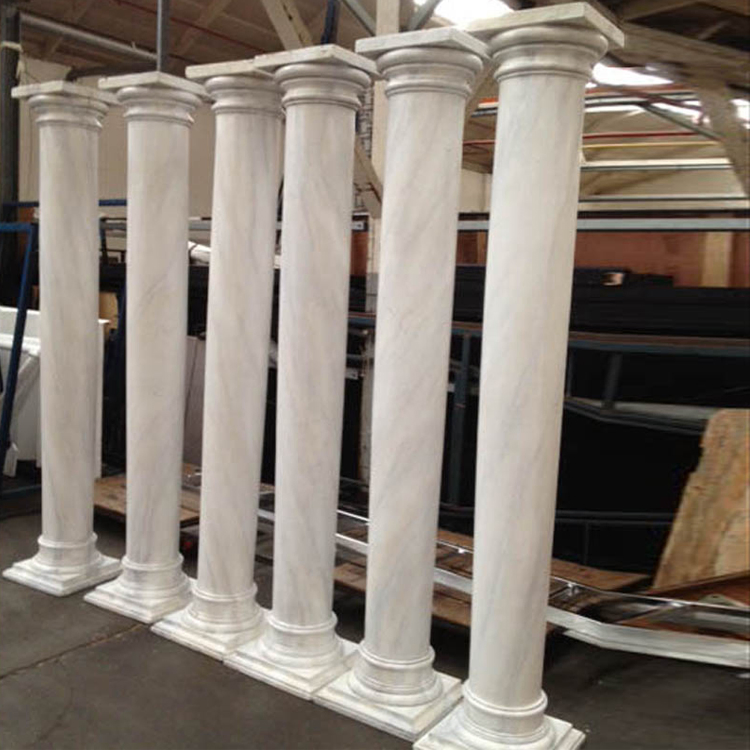 Custom Outdoor Decoration Pillar Interior Roman Granite Marble Column Carved Stone Pillar