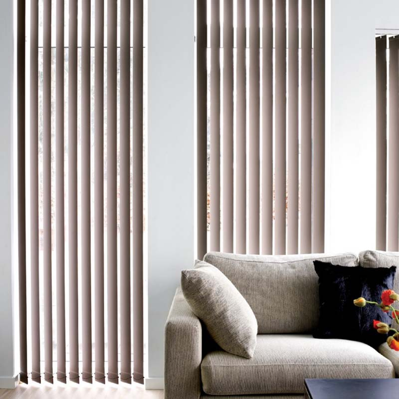 Concise Style Ready-Made Vertical Blinds PVC Faux Wood Window Blinds