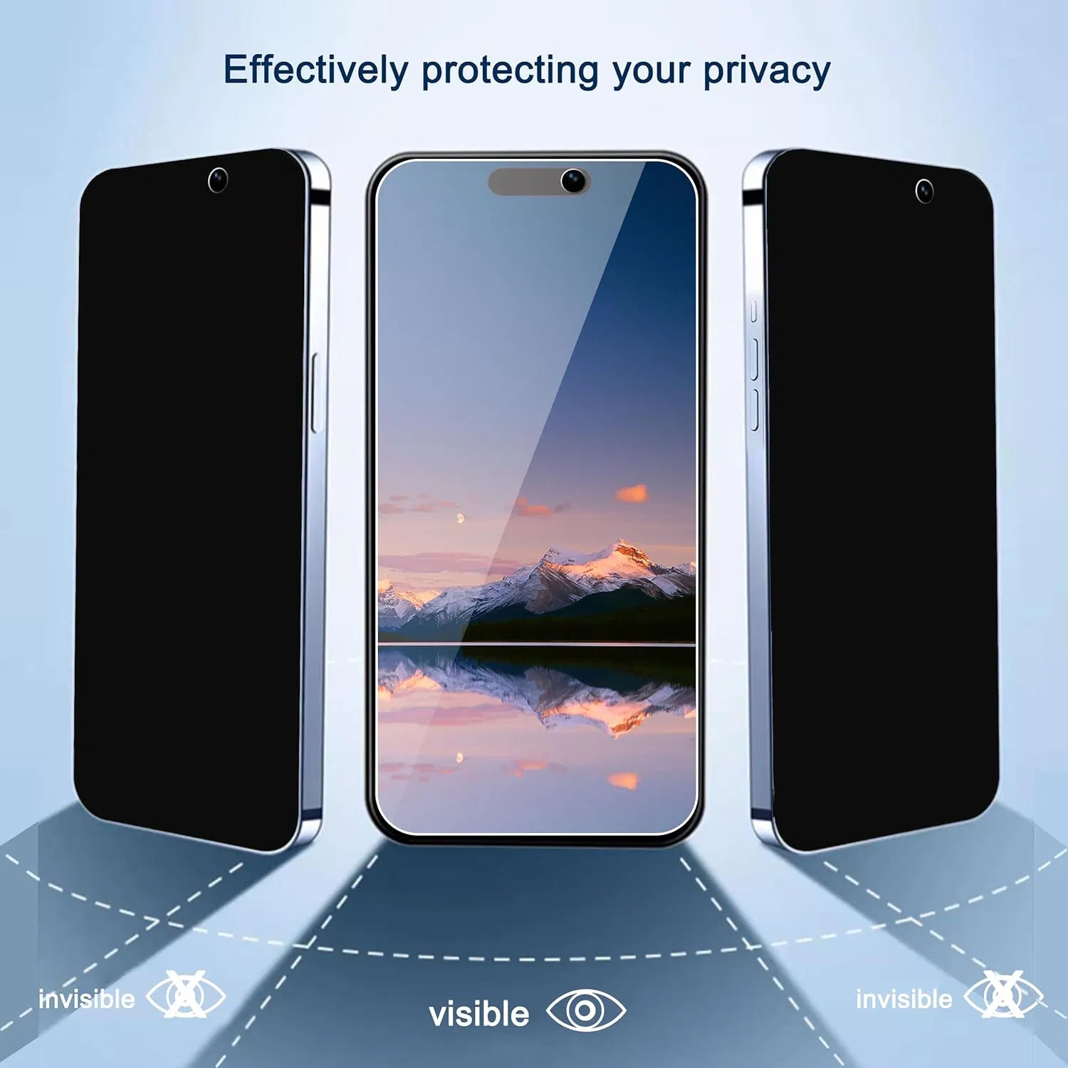 Защитное стекло 2.5D с приватностью для iPhone 15/16 Plus