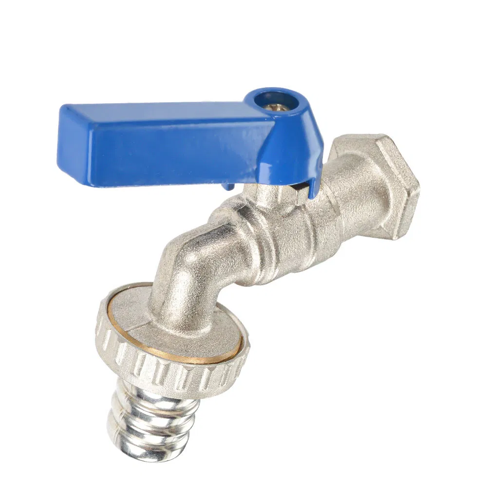 Латунный кран для умывальника Boro, никелированный, 1/2", 3/4"