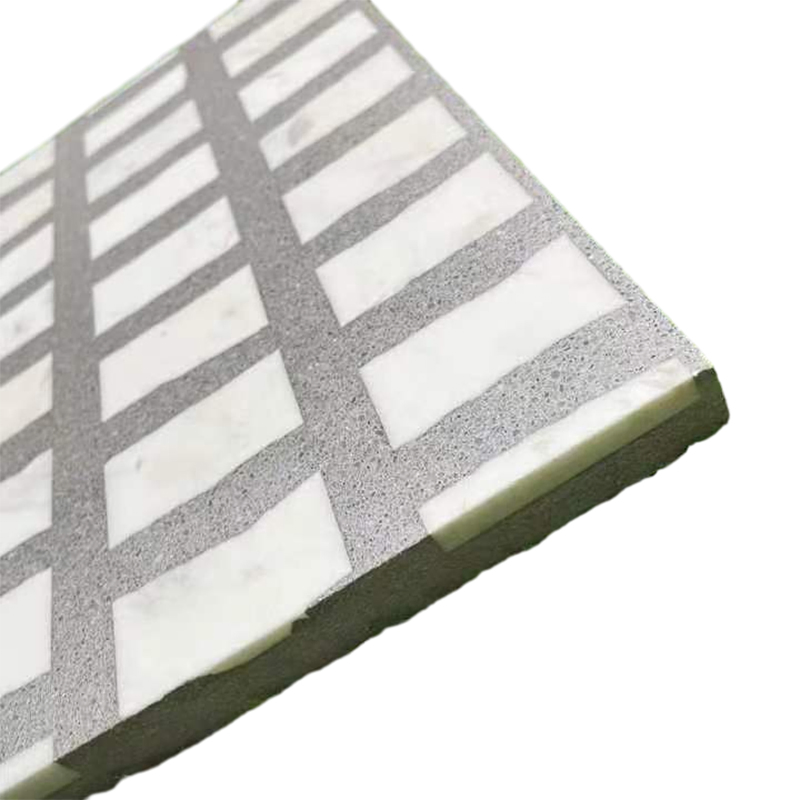 Artisan Bespoke Terrazzo Tile Customized Shape Marble Mosaic White Terrazzo Flooring