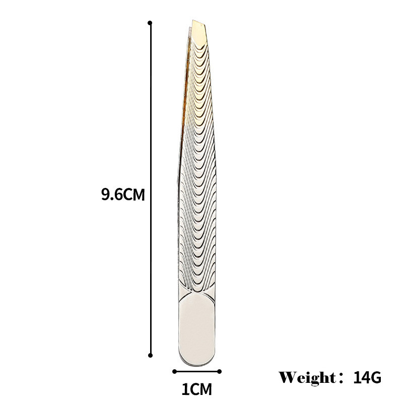 Stainless Steel Facial Hair Remover Eyebrow Precision Beauty Slant Tip Eyelash Tweezer