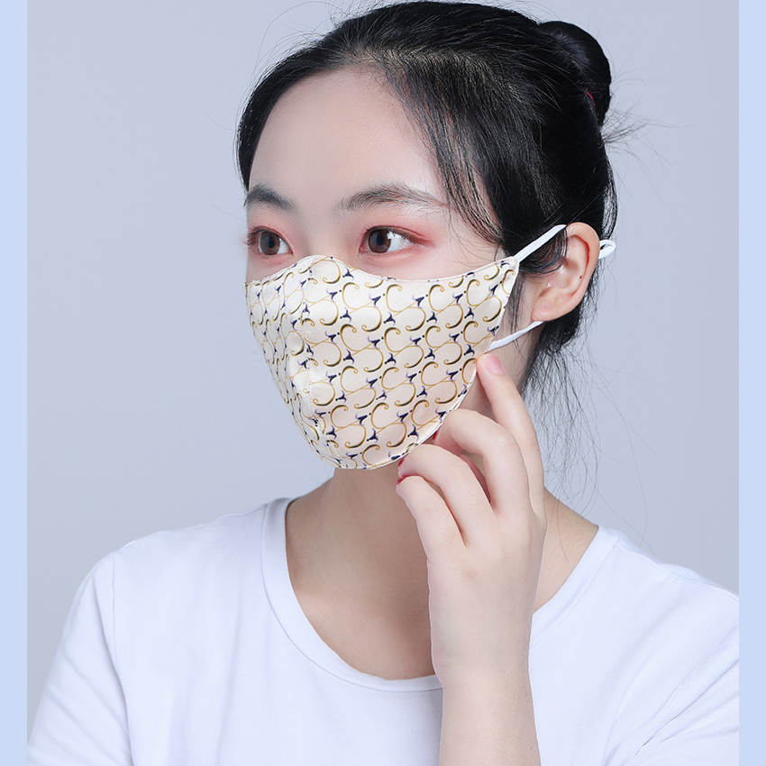 Digital Printing Repeated Use Silk Face Mask
