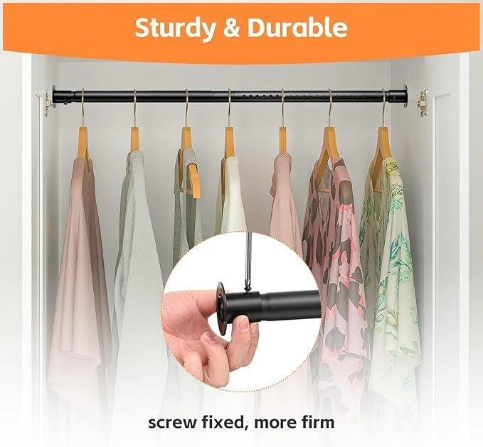 Factory Single Closet Rod for Wholesale Adjustable Metal Hanging Closet Rods
