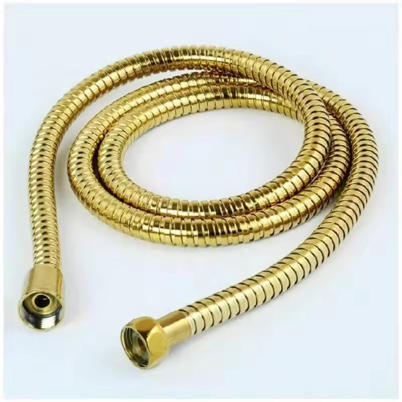 Bathroom Shower Faucet Hose Titanium Golden 1.5m Stainless Steel Shower Hose