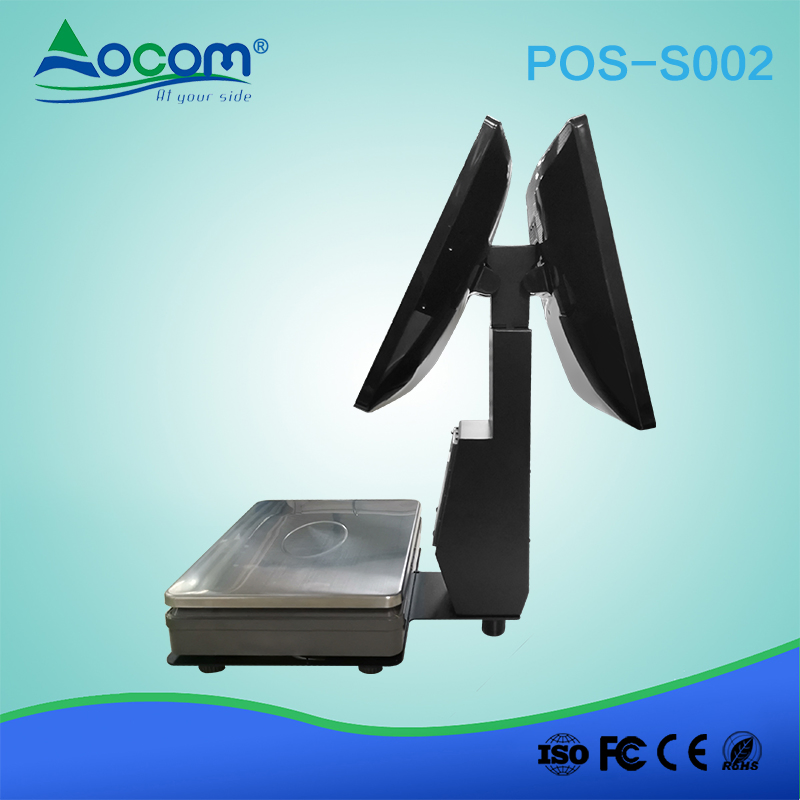 All in One POS PC Label Printing Scale with Printer