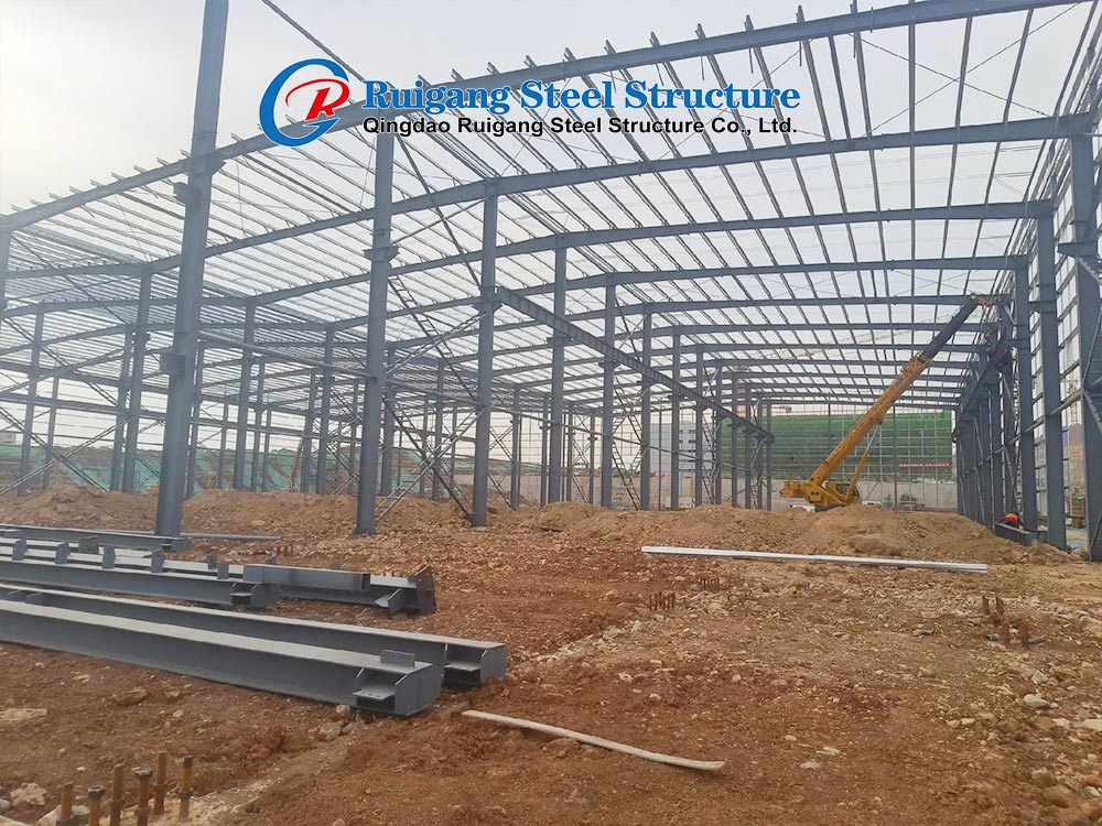 Portal Frame Steel Structure Building Construction Prefabricated Commercial Warehouse/Industrial Fabricated Workshop/Prefab Office/Farm Metal Shed for Storage