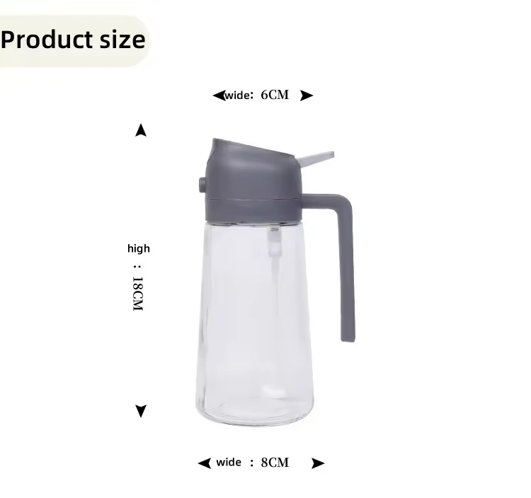 2 in 1 Oil Sprayer Glass Oil Sprayer Bottle with Pourer for Cooking Olive Oil Dispenser and Sprayer