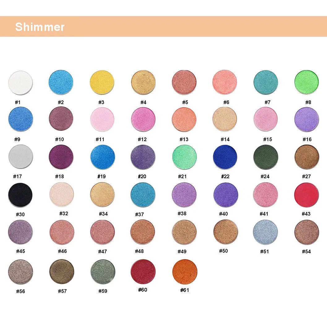 Wholesale Matte Neon DIY Eyeshadow Palette High Pigment 26mm 36mm Single Eyeshadow