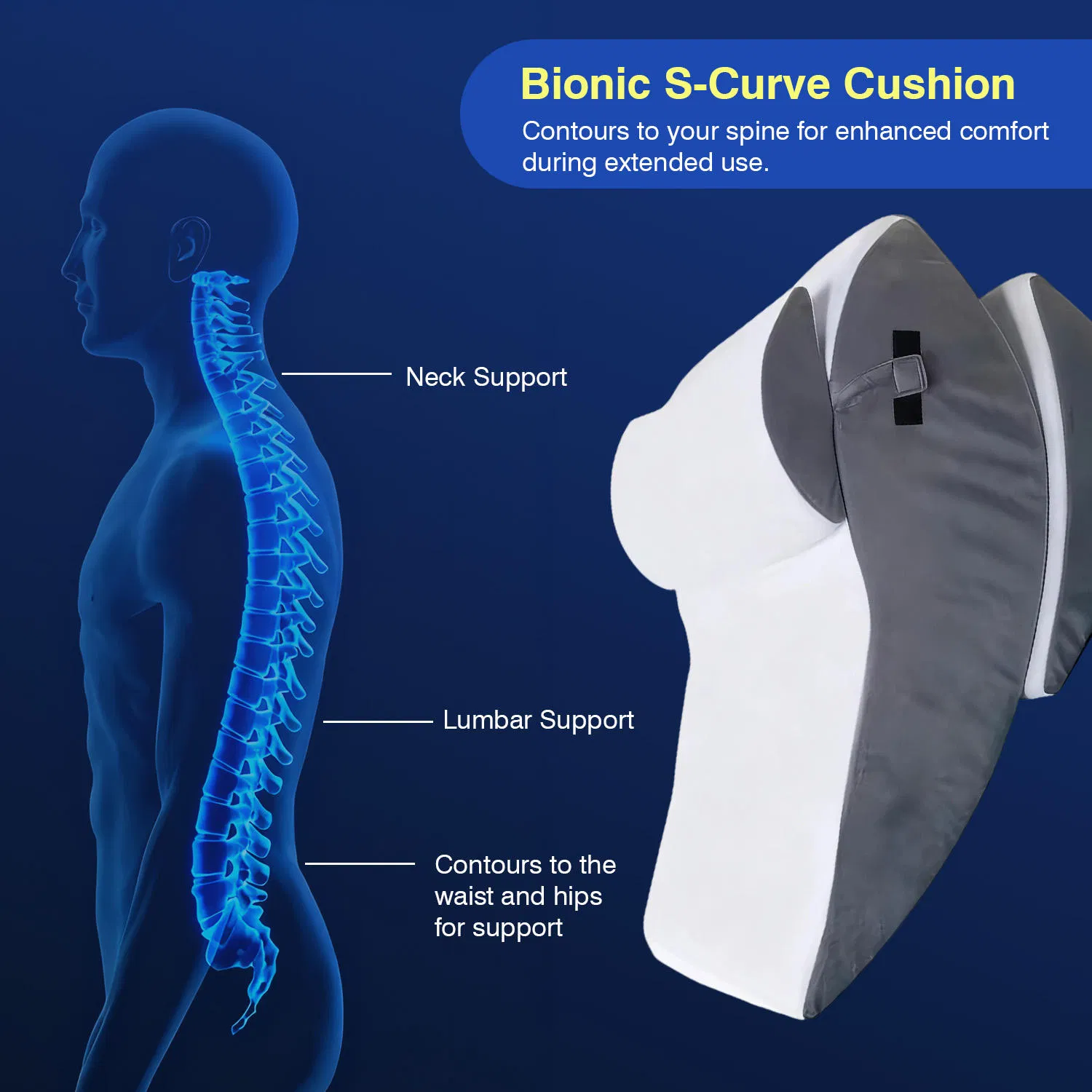 Orthopedic Support Wedge Pillow Set with Memory Foam Eco-Friendly & Anti-Bacteria for Body Back and Leg Pain Relief