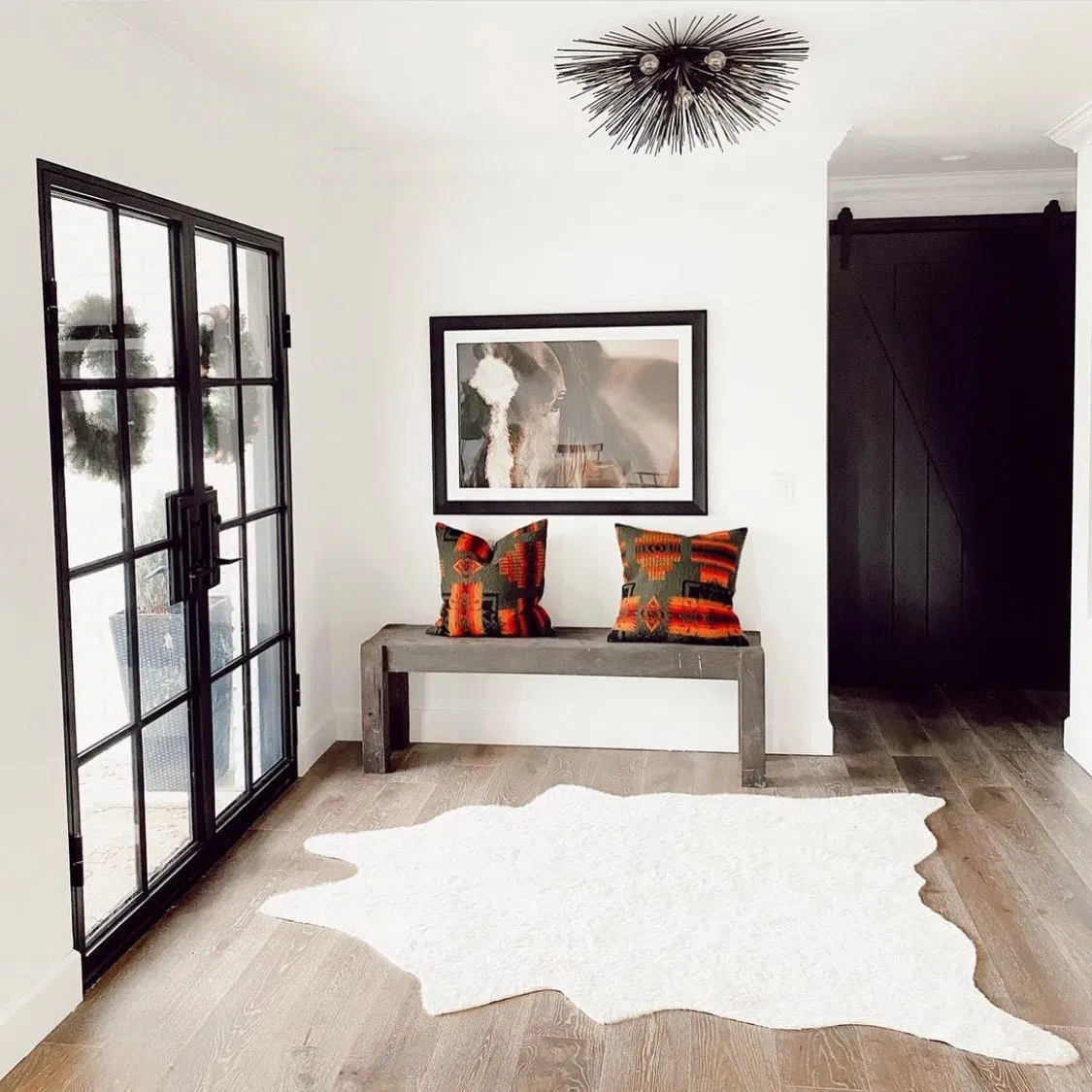 Hand-Forged Elegant High Quality Decorative Wrought Iron Door with Glass for Security