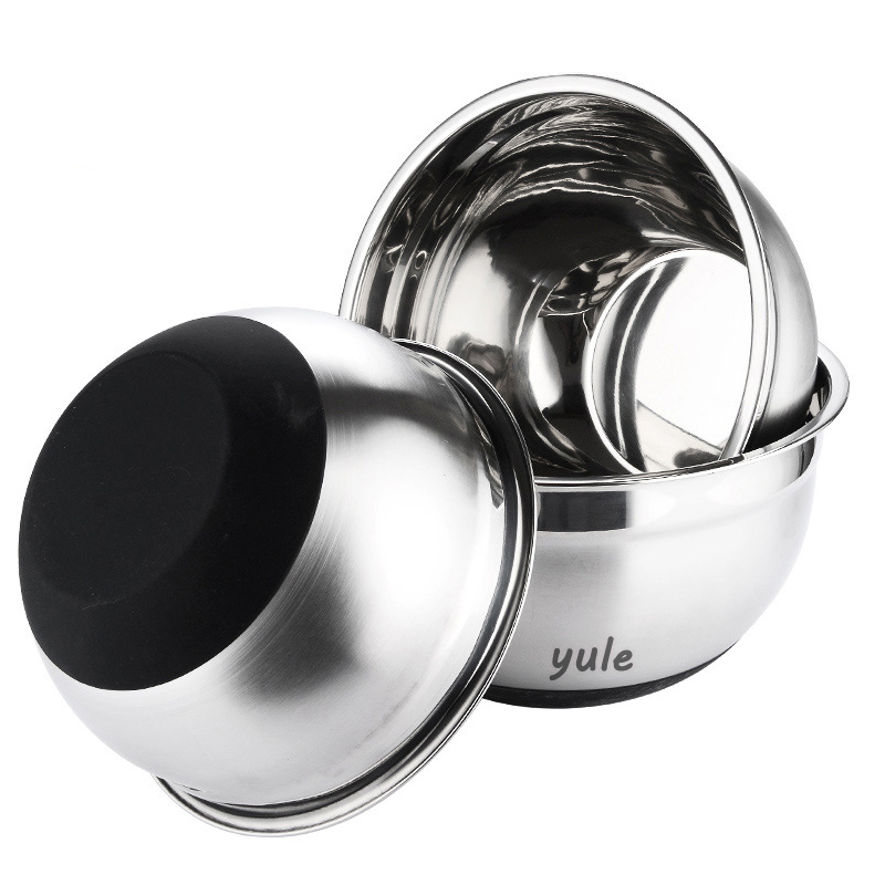 Set of 5 Egg Beating Bowl Colorful Non-Slip Bottoms Mixing Serving Kitchen Bowl with Airtight Lid Mixing Bowl