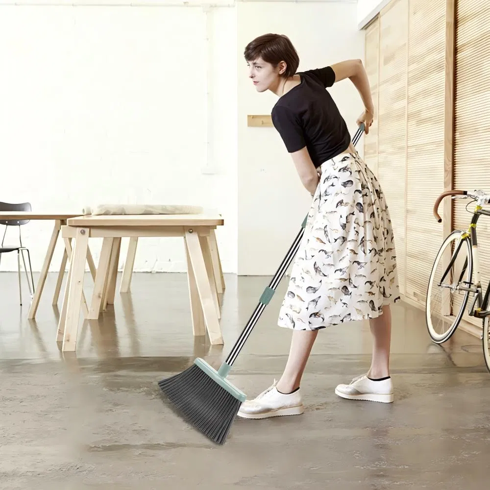 Broom Set Cleaning Plastic Multi-Style Broom and Folding Dustpan Combo to Sweep Home Cleaning Supplies