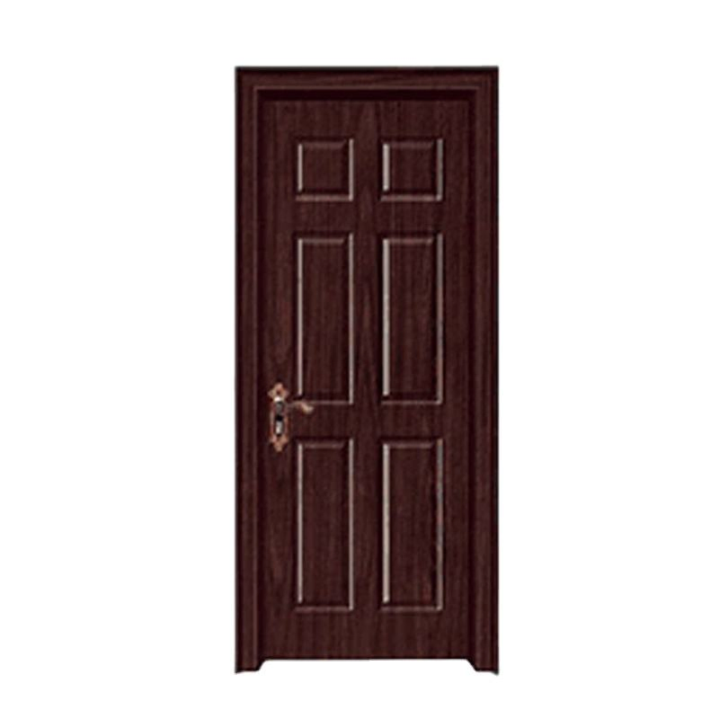 Modern MDF Solid Wood Composite Waterproof Internal Doors Hotel Door House Simple Single Wooden WPC Doors for Bedroom