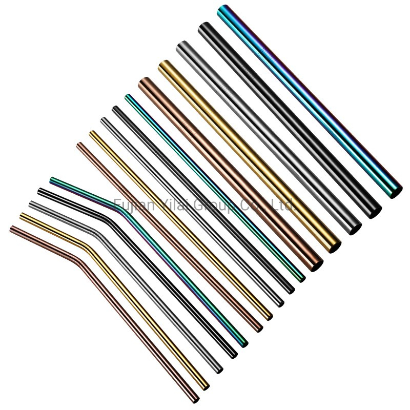Eco Friendly Straight Reusable 18/8 Stainless Steel Drinking Metal Straw