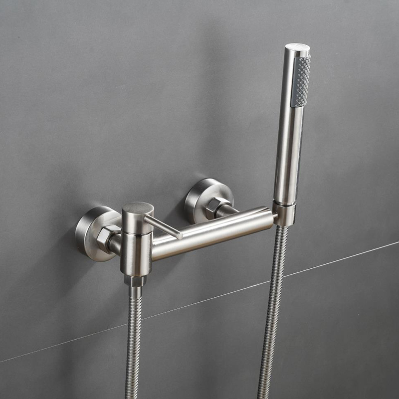 Bathroom Wall Mount Brass Brushed Nickel Portable Bidet Toilet Shower Sprayer Set