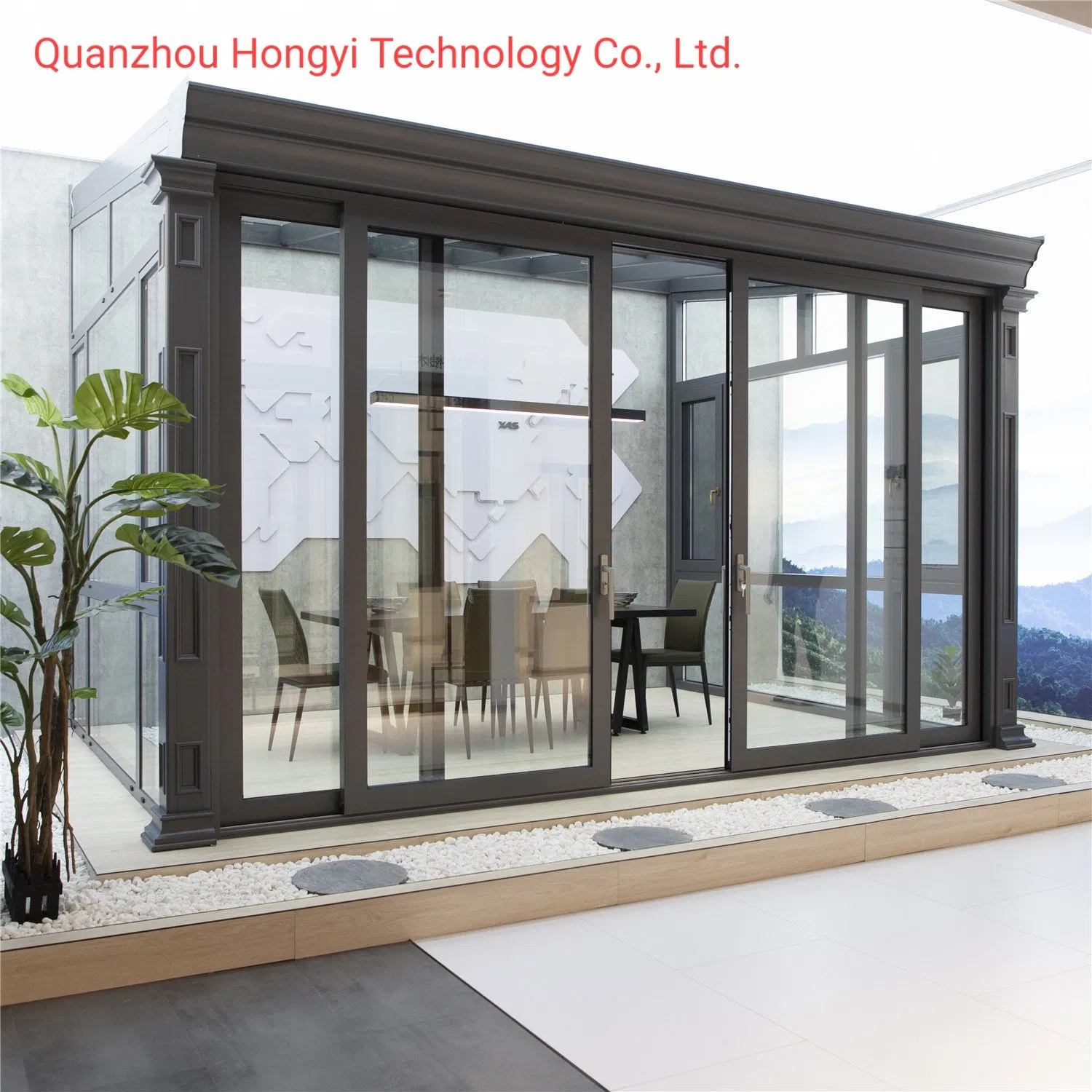 Aluminium Octagonal Aluminum Octagon Winter Garden Sun Room Glass Green House Sunroom Conservatory Manufacturer