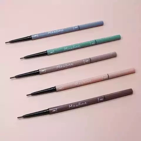 Custom Dual-Ended Eye Brow Natural Smudge-Proof Long Lasting Waterproof Automatic Eyebrow Pencil with Brush