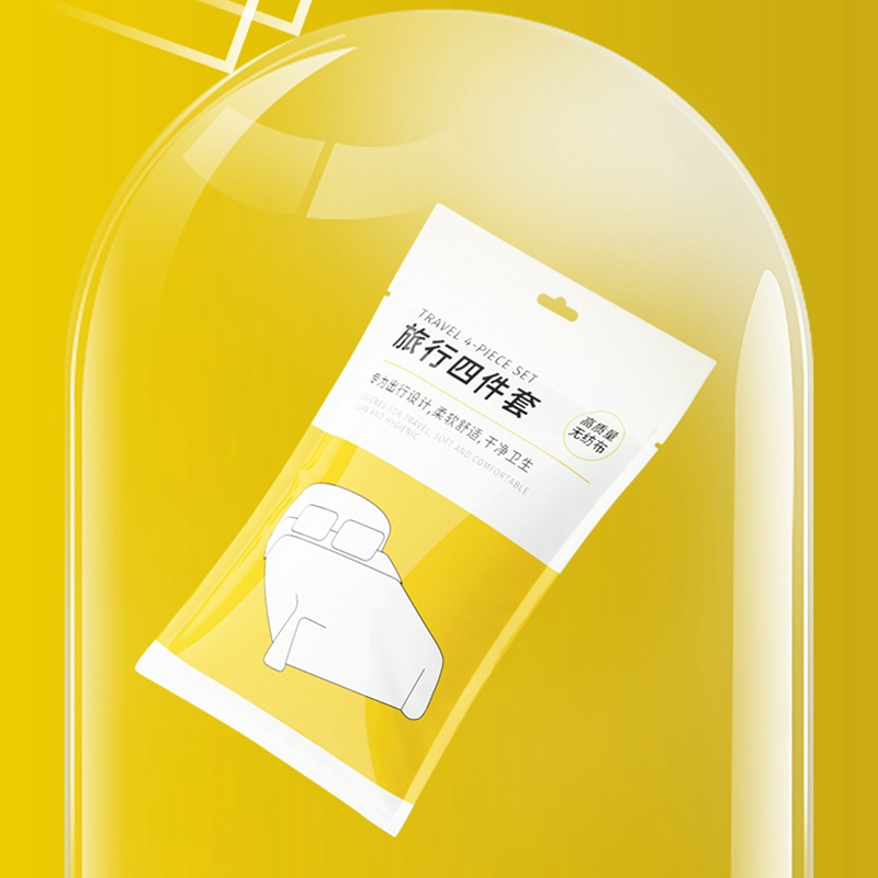 High Quality Bedspreads & Coverlets, Disposable Sheets for Travel Factory Wholesale Non-woven Travel 4 in 1 Bedding Set