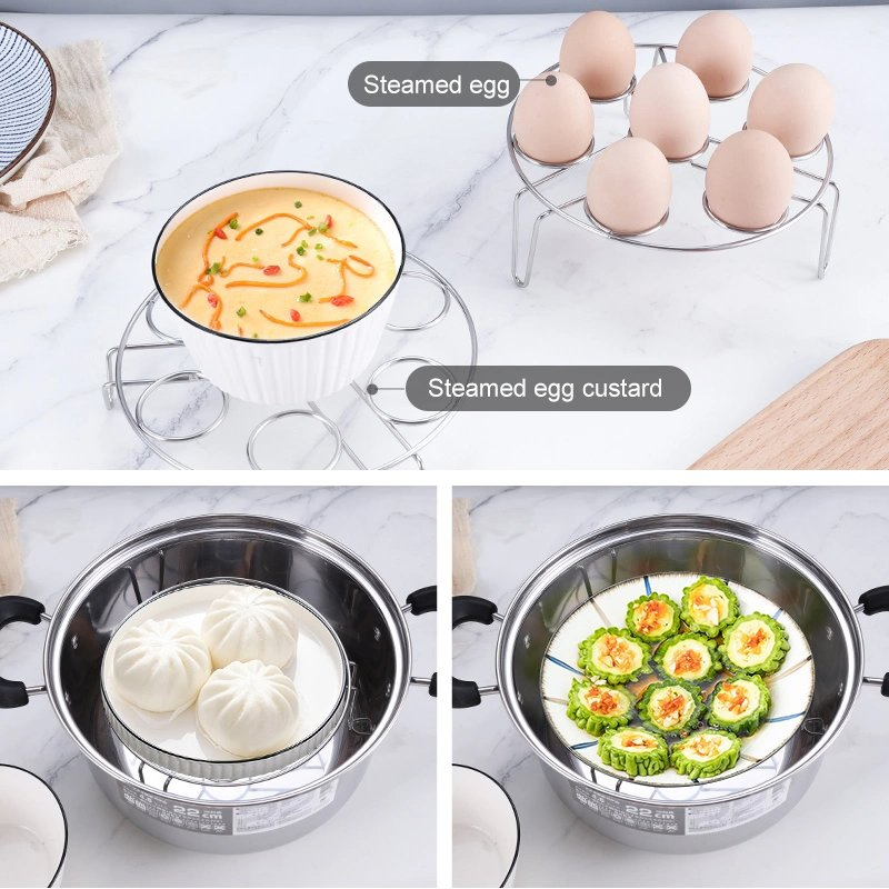 Futeng Home Multi Functional Waterproof Stainless Steel Steamed Egg Rack Egg Steamer