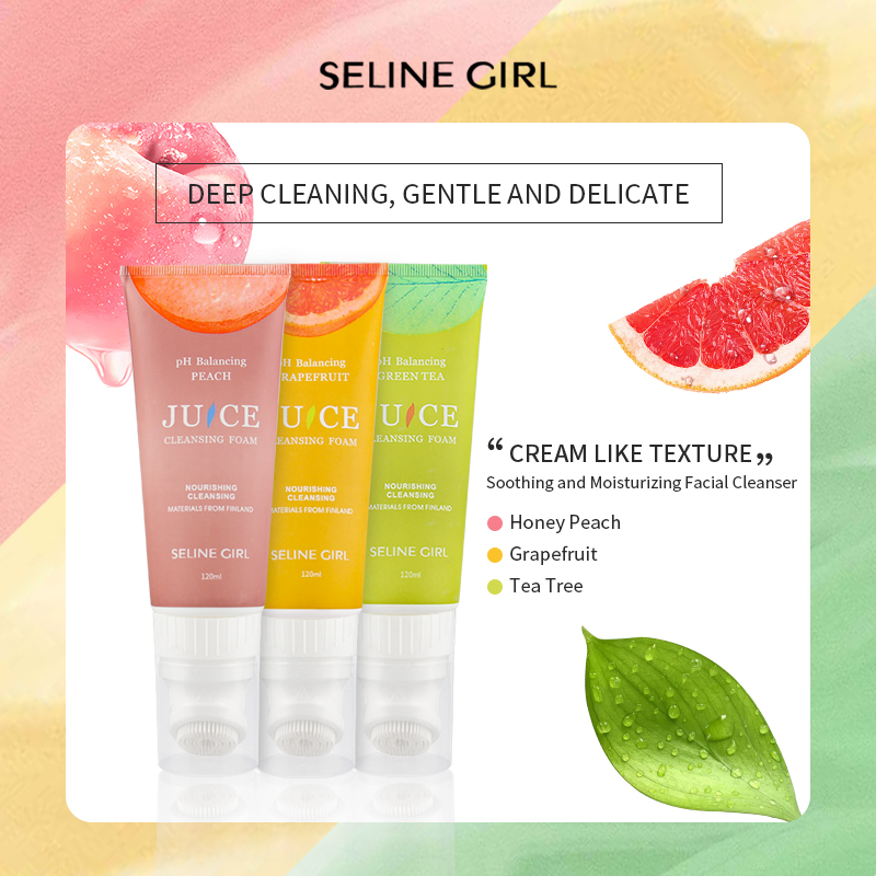 Seline Girl 120ml Peach Cleansing Foam Facial Cleanser
