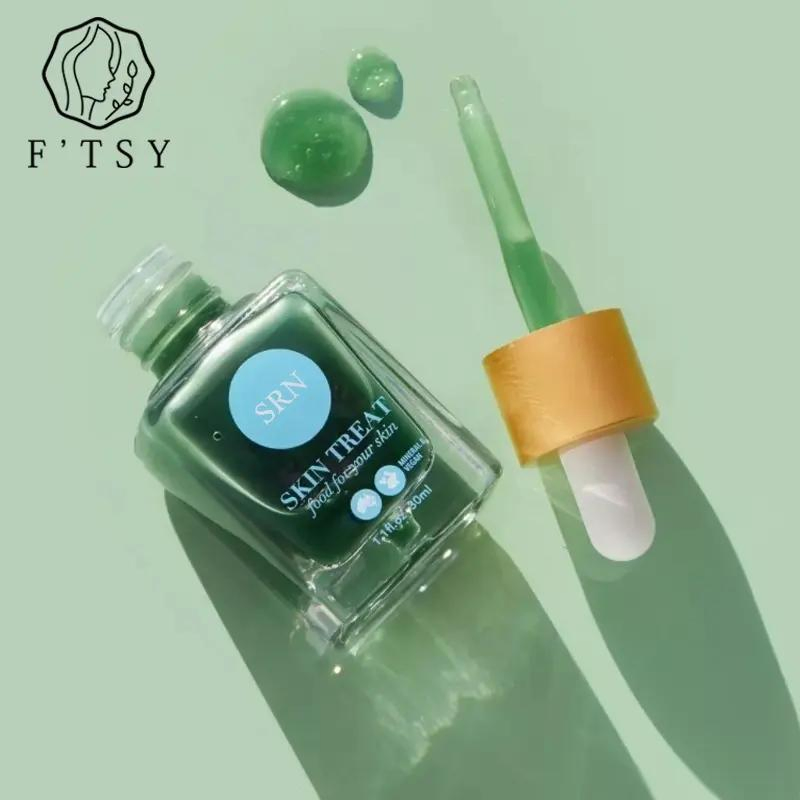 Private Label Vegan Healing Antioxidant Anti Redness Minty Green Smoothie Face Serum