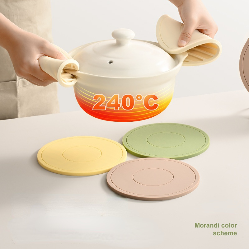 Silicone High-Temperature Resistant Thick Mat for Household Dining, Silicone Insulation Mat for Dining, Pot Mat, Cup and Bowl Mat, Manufacturer Wholesale