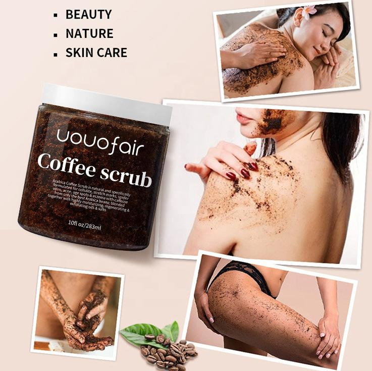 Customized 100% Natural Organic Skin Care Arabica Cof Fee Body Scrub for Stretch Marks, Acne & Cellulitepure