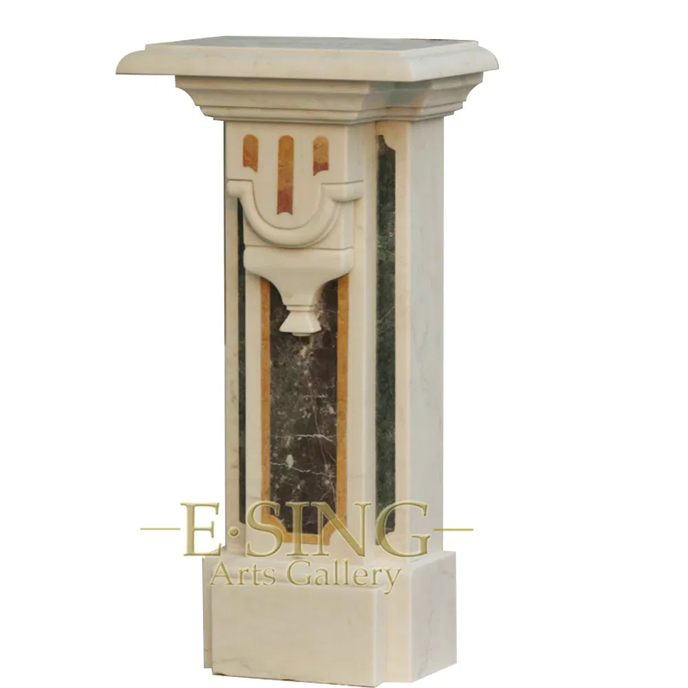 Indoor Decorative Columns Mix Color Marble Small Pedestal