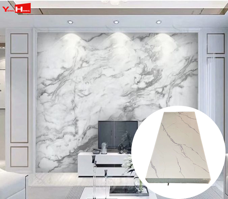 Chinese Manufacturer 1220*2900mm Waterproof UV Marble Board Interior Wall Panel PVC Marble Sheet