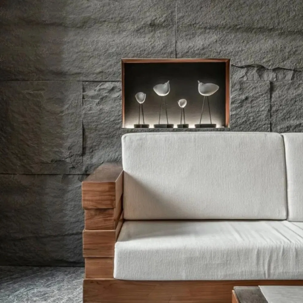 Faux PU Waterproof Cladding Stone Veneer with Beautiful Design PU Stone Wall Panel